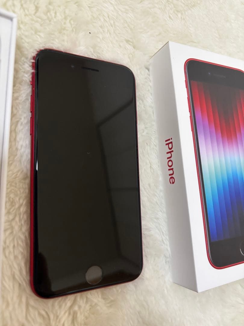 SIMフリー 美品 iPhone SE3 128GB レッド iFace付き