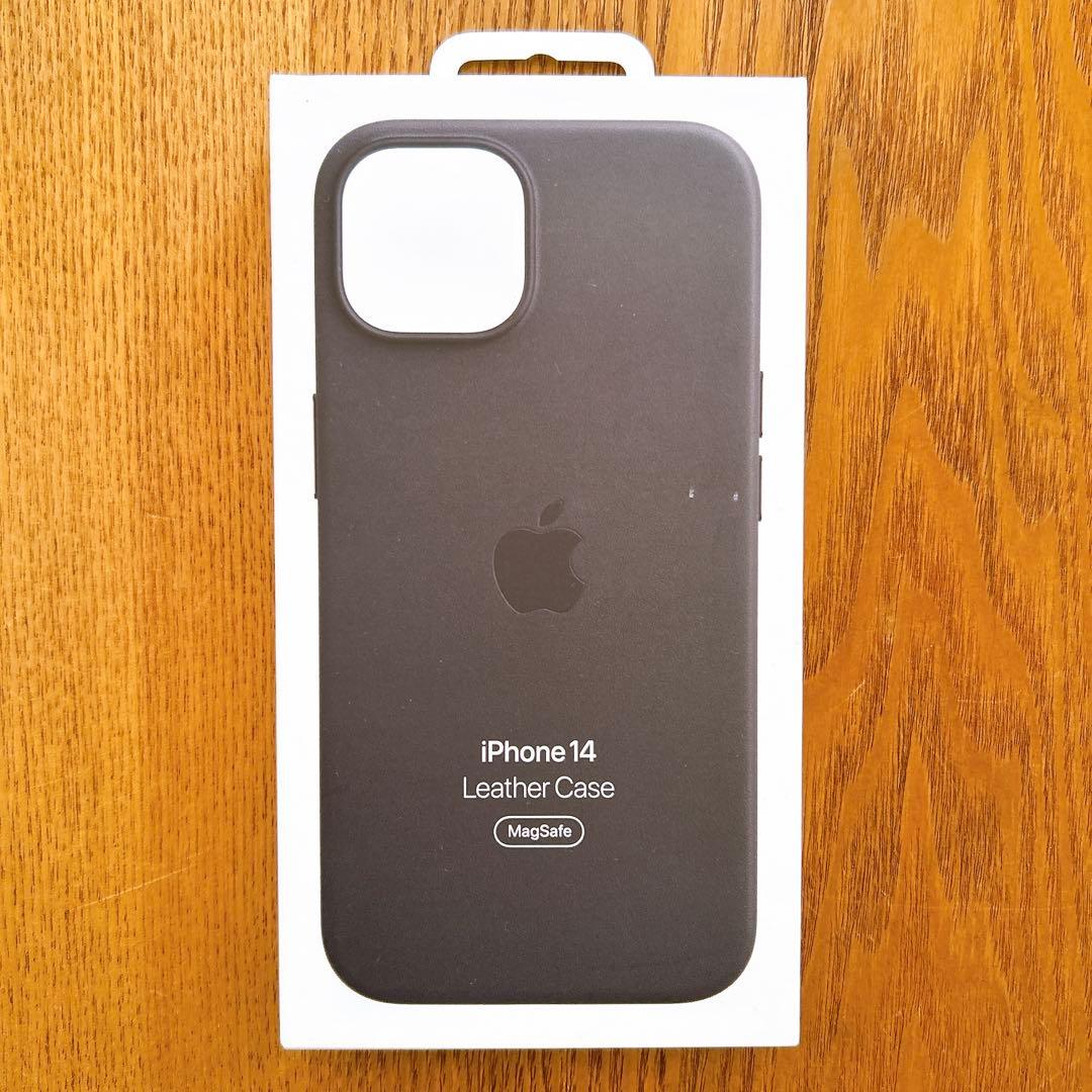 【新品未開封】iPhone14 ケース　純正　レザー ブラック