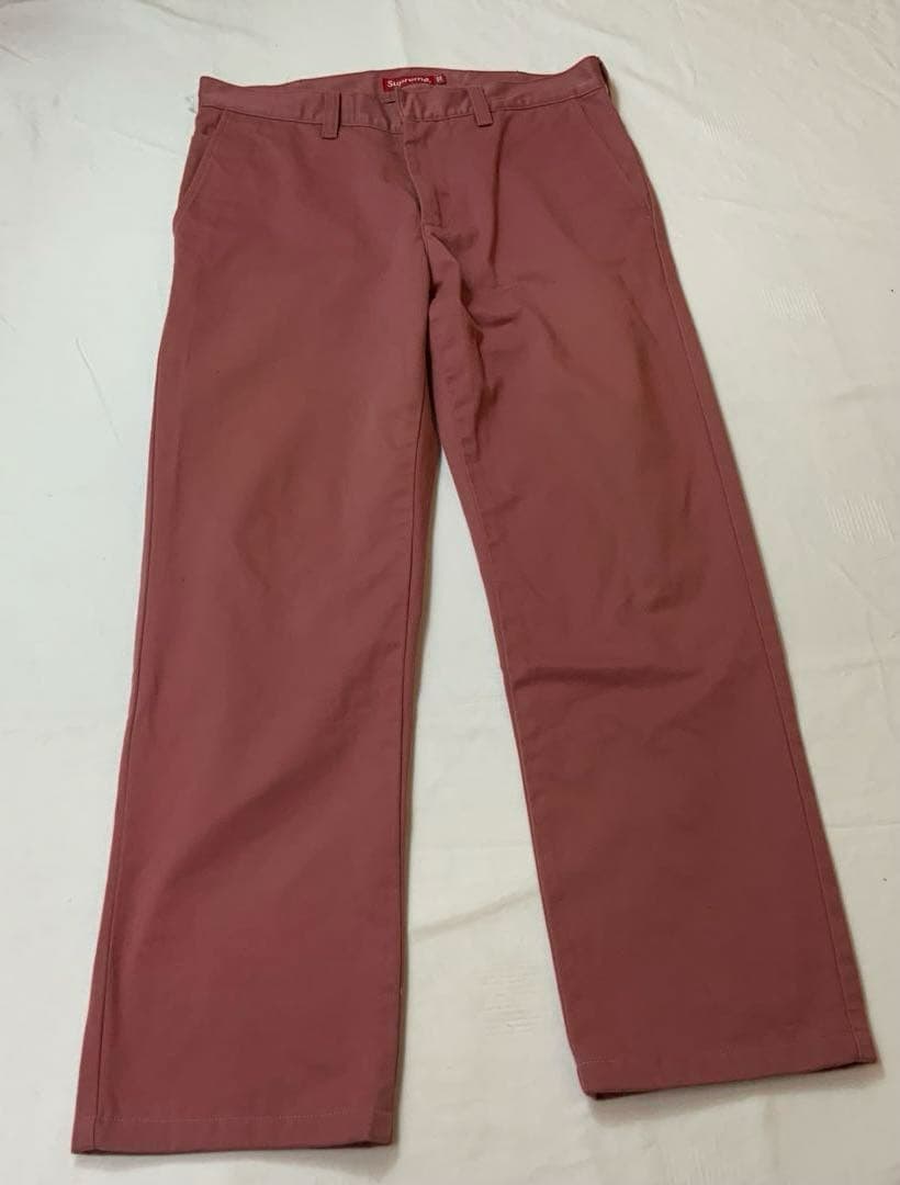 Supreme シュプリーム チノパン ピンク 32