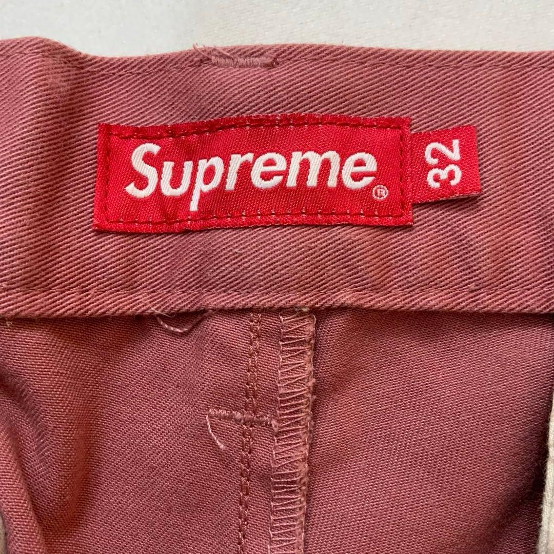 Supreme シュプリーム チノパン ピンク 32