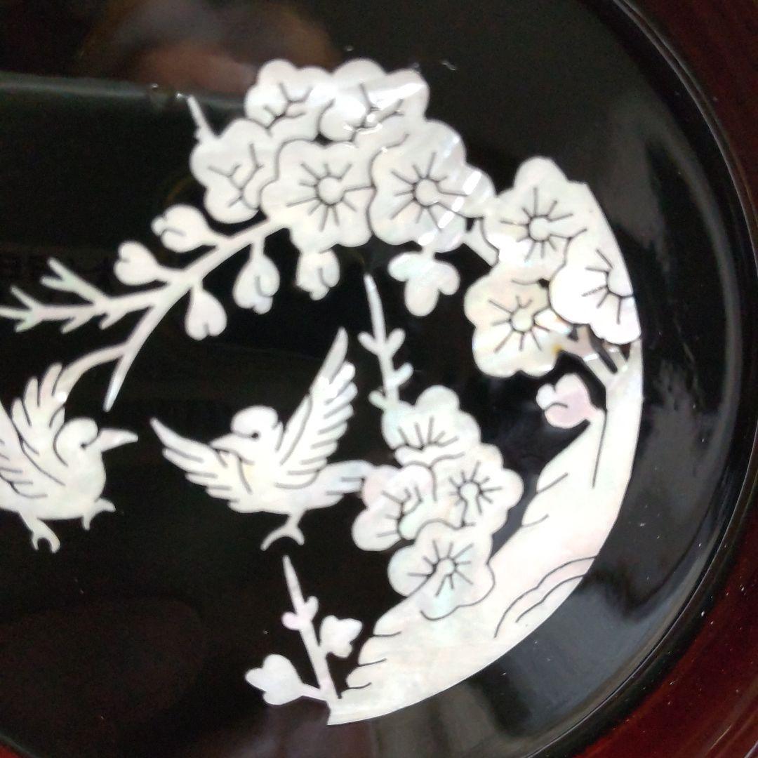 螺鈿ラデン茶托【新品】6枚組