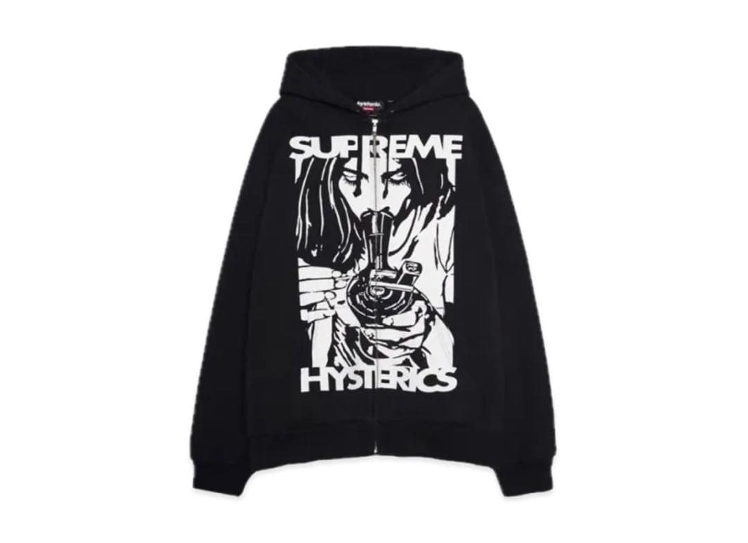 SUPREME HYSTERICS フルジップパーカー ブラック
