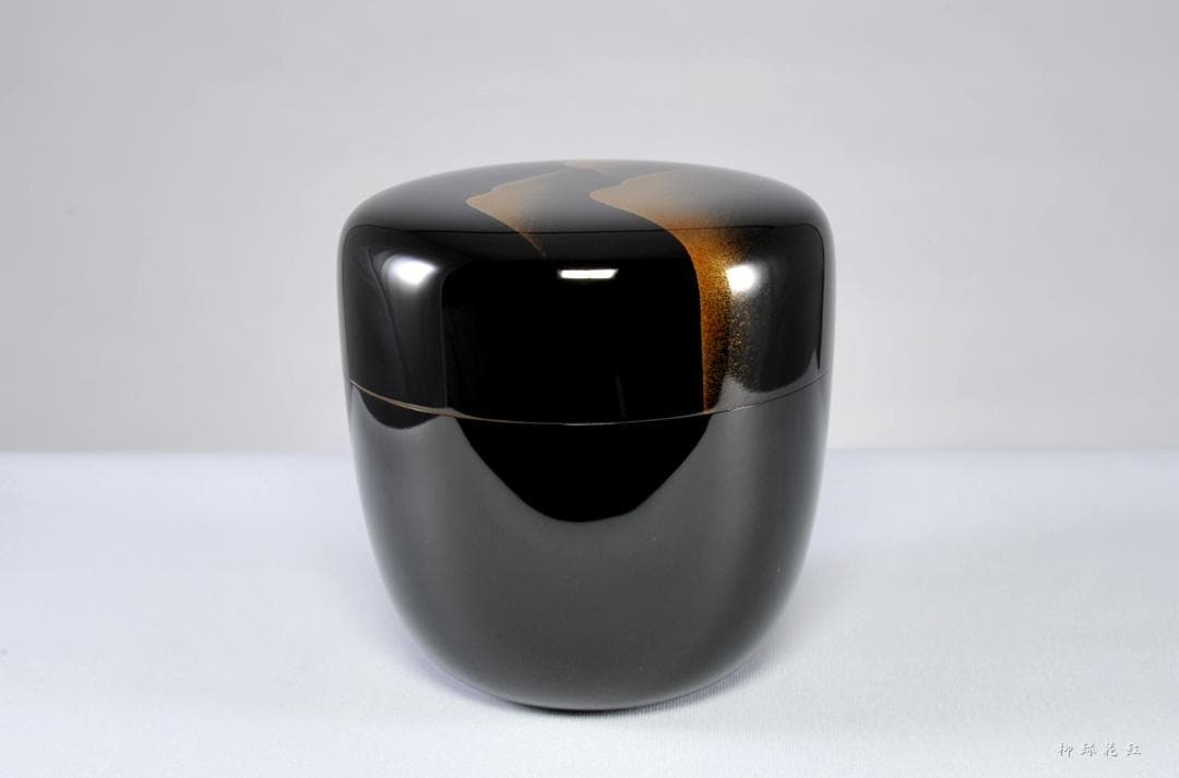 【たかちむ】井筒鳳斉 鷹ヶ峰蒔絵 大棗 立上り雲錦蒔絵 蓋裏光悦垣蒔絵