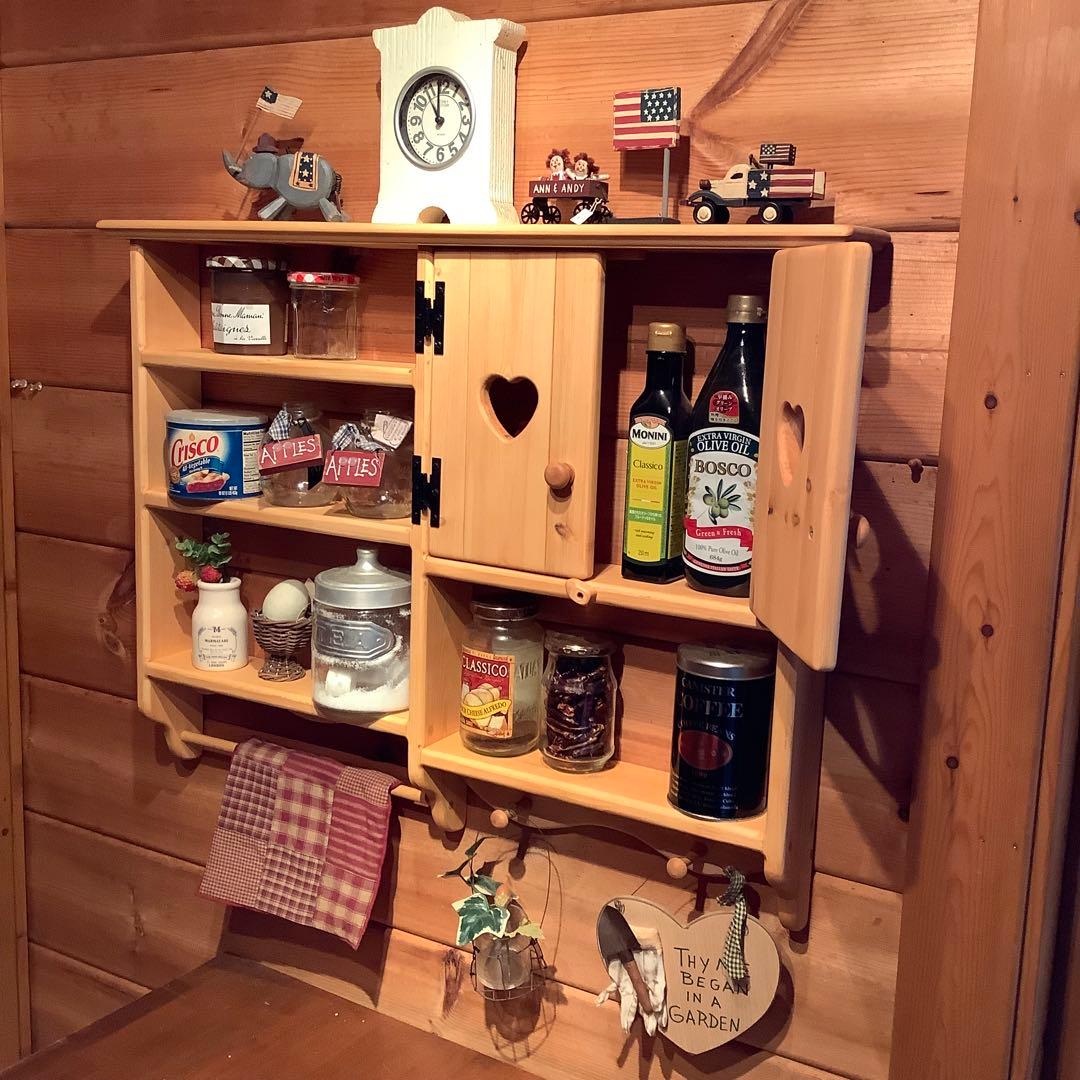 アメリカンカントリー家具　カントリーハート収納ラック ダブルハート