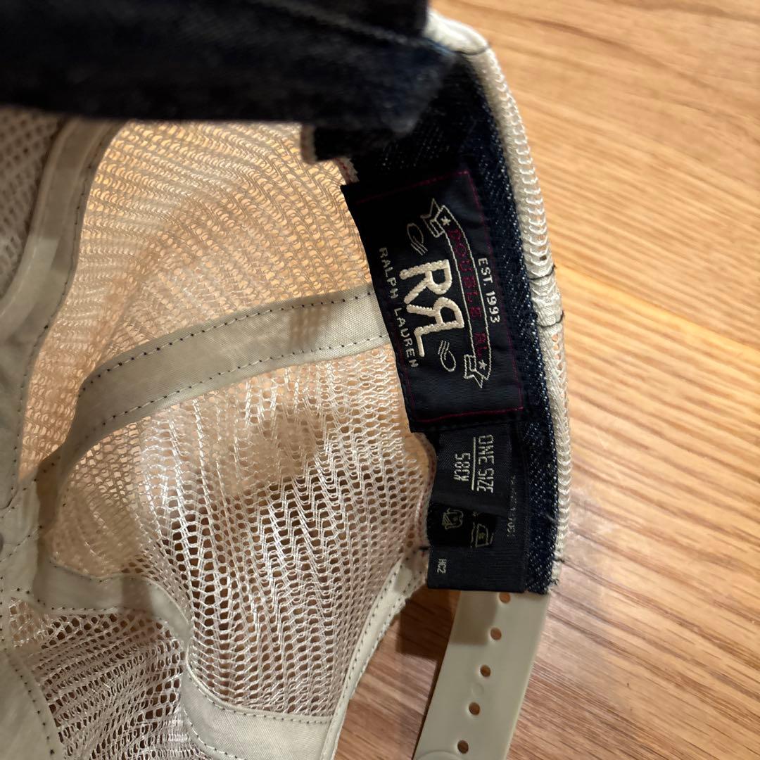 美品RRLダブルアールエル　Denim Trucker Cap　キャップ