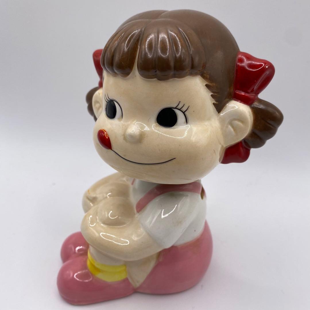 昭和レトロ　不二家　激レア 陶器製 貯金箱　ペコちゃん　非売品