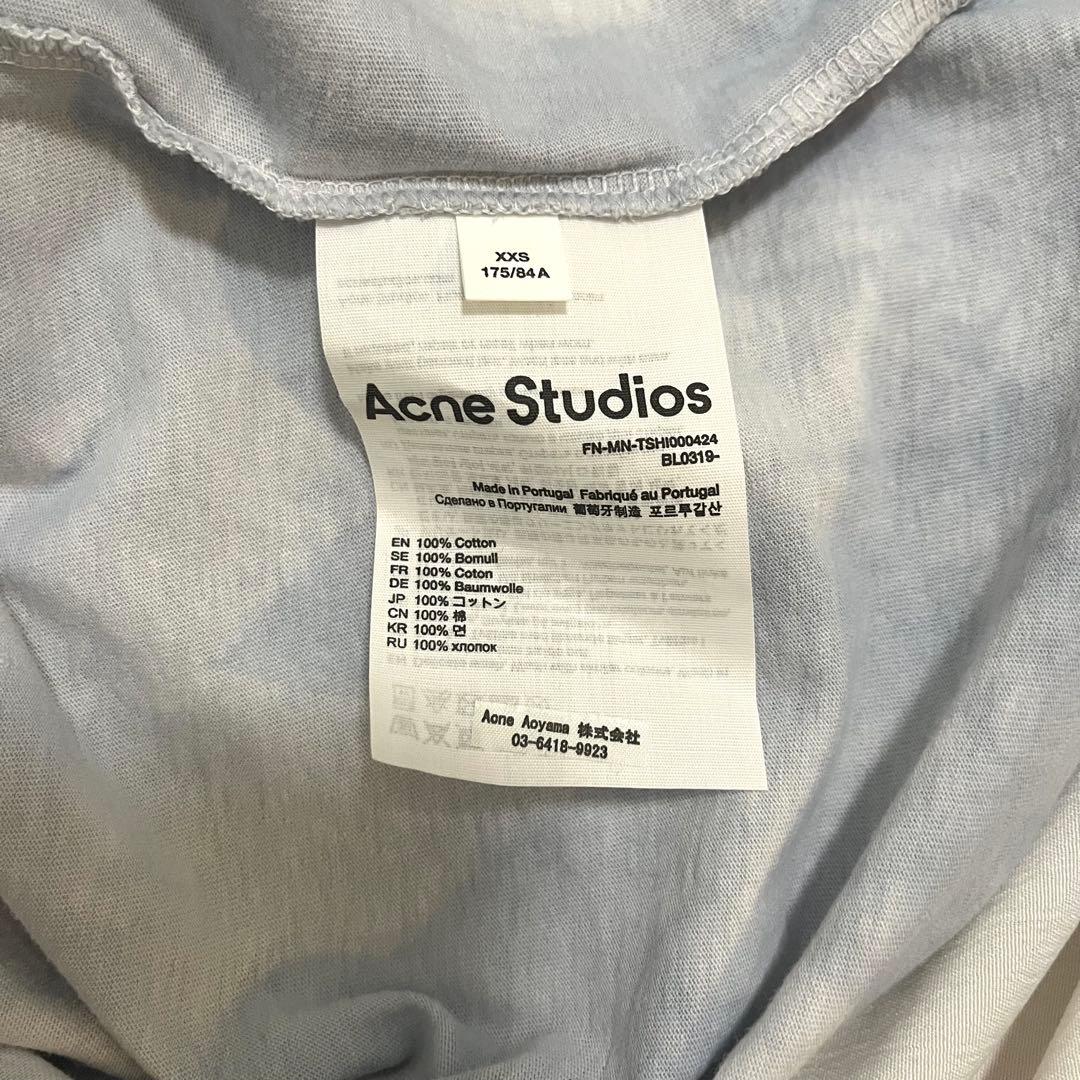 Acne Studios ロゴプリントタイダイダメージTシャツ