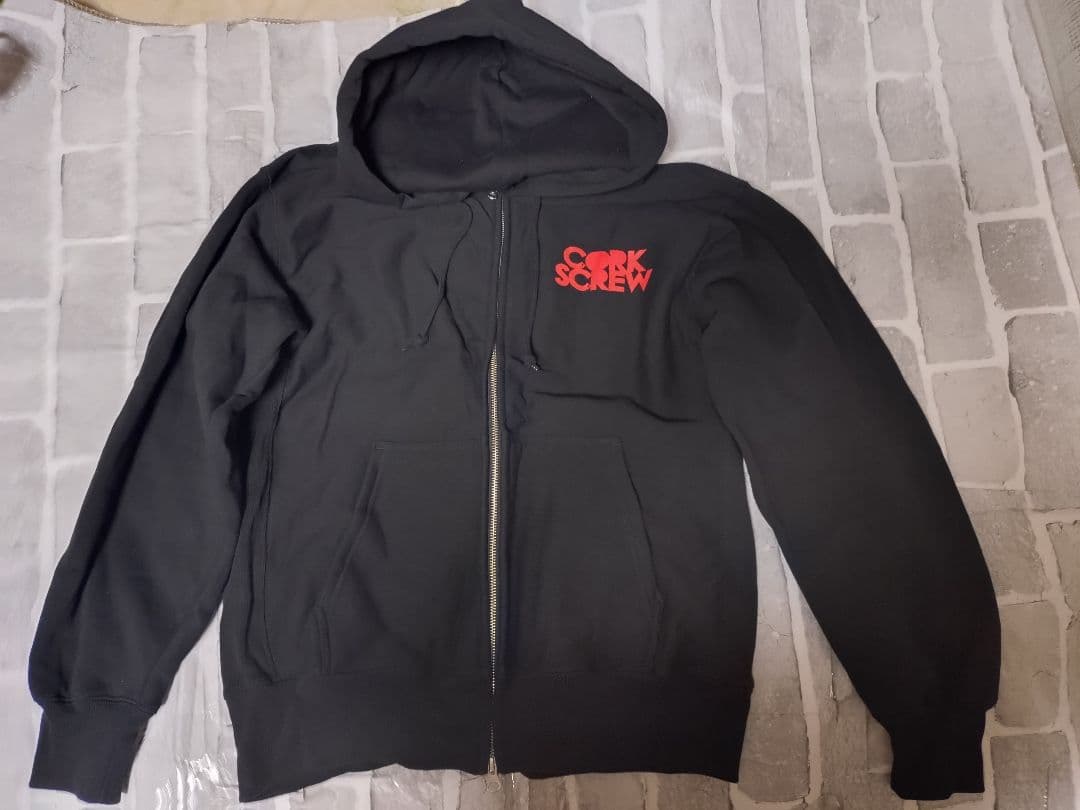 【一回着用】【Lサイズ】【黒夢】【ブラック】【ジップアップパーカー】