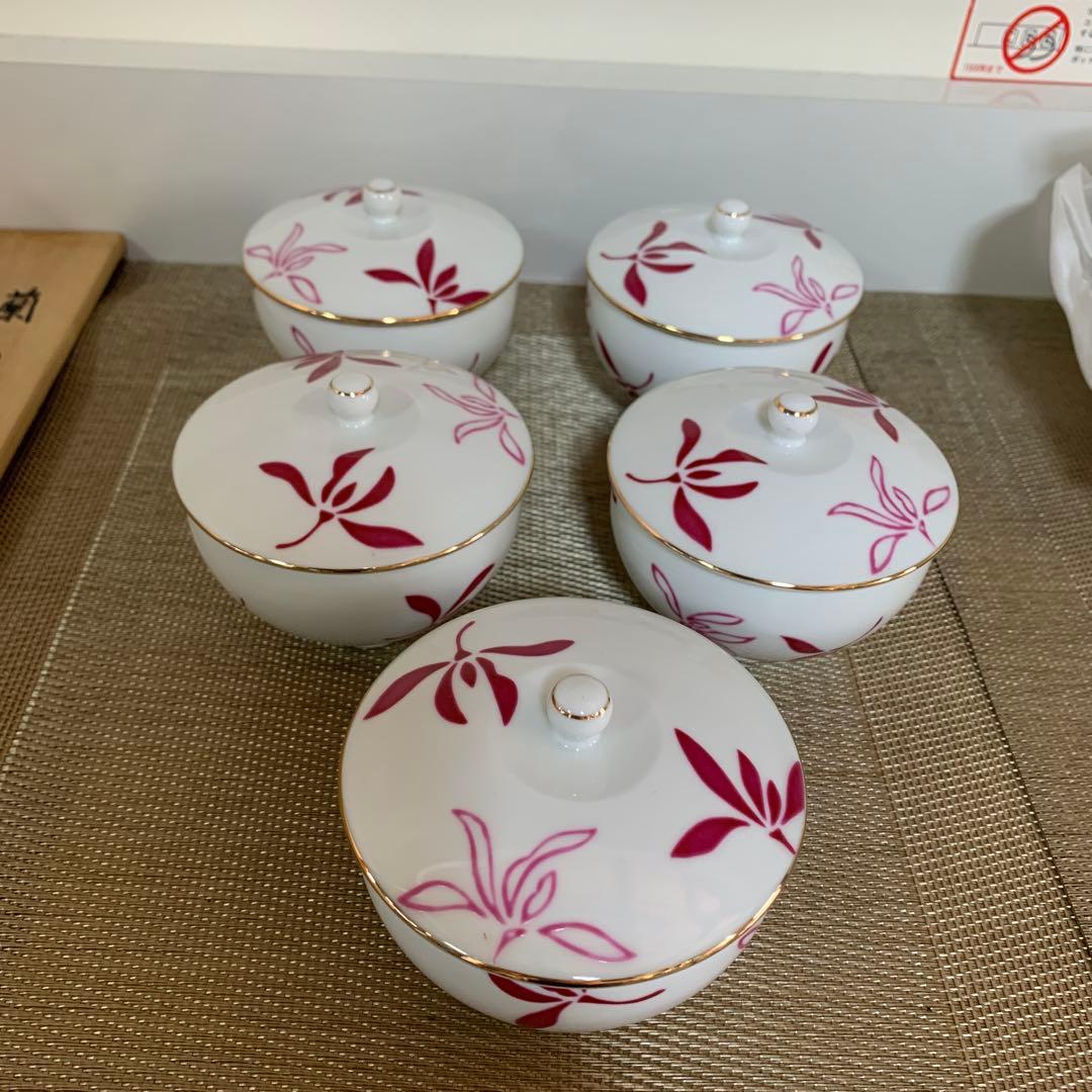 たち吉 蘭の舞　お茶呑茶碗 5客セット