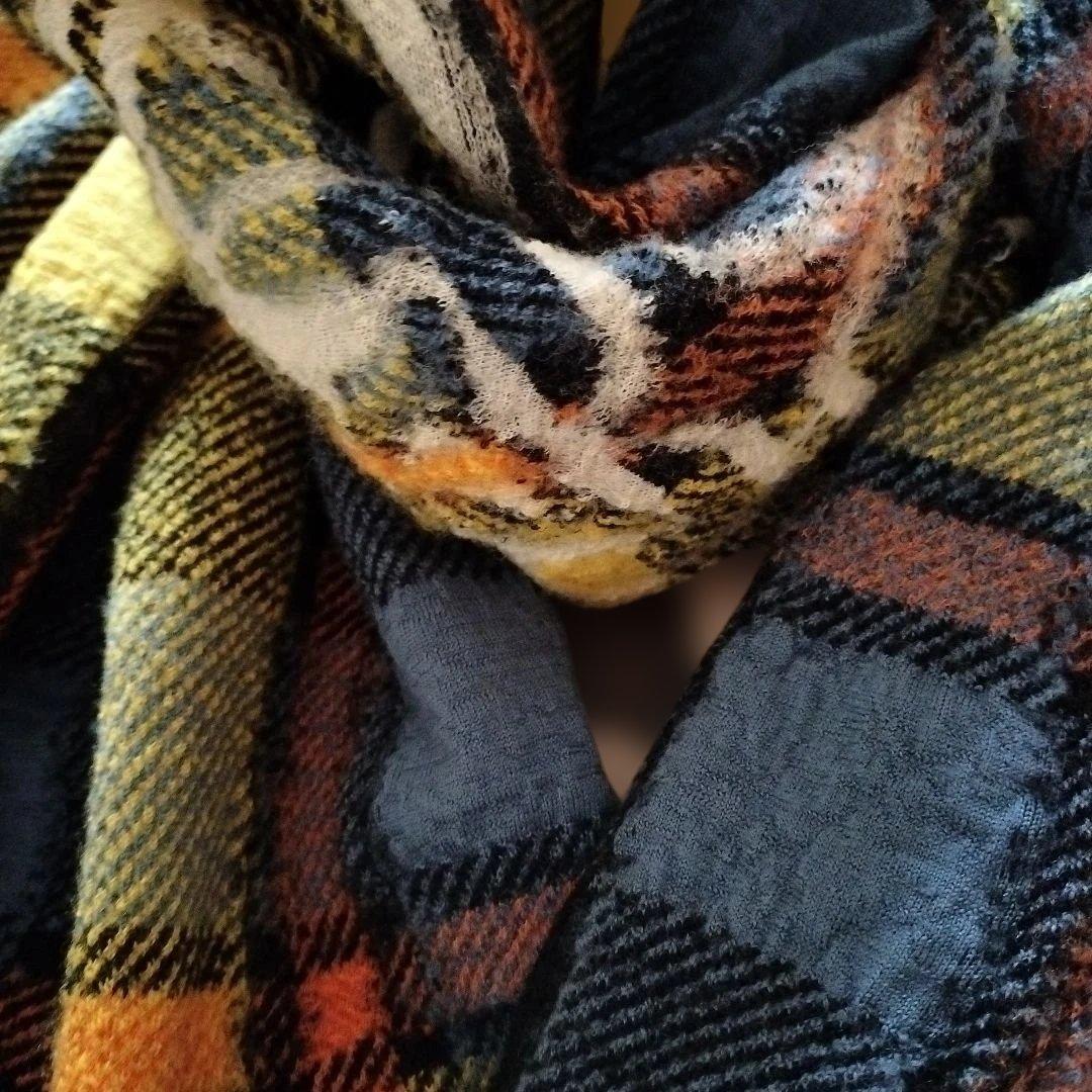 kapital キャピタル 縮絨ウールマフラー ストール チェック 大判