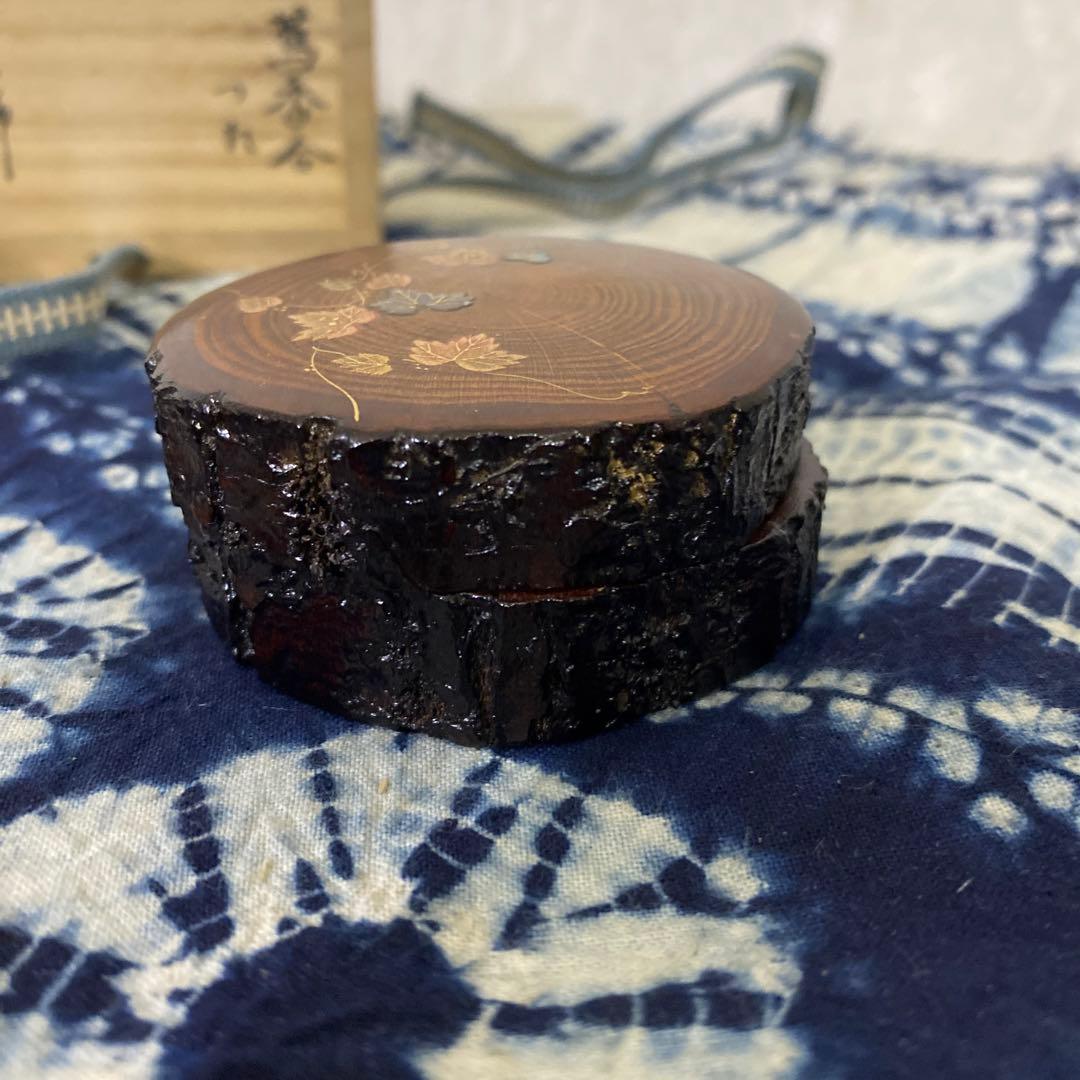 宗哲　蔦蒔絵香合　茶道具