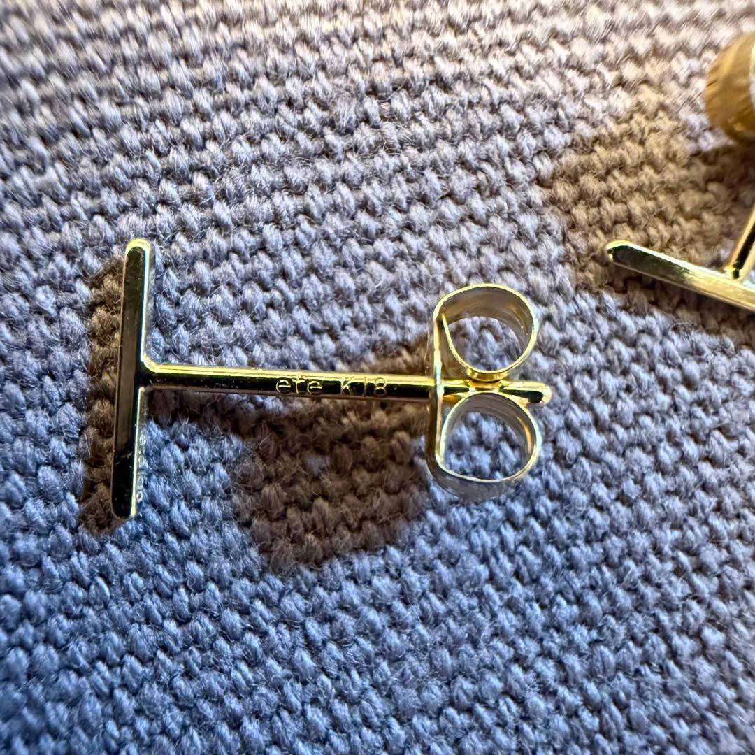 エテ　ete 「ONLINE Limited」 K10YG ワイヤー ピアス