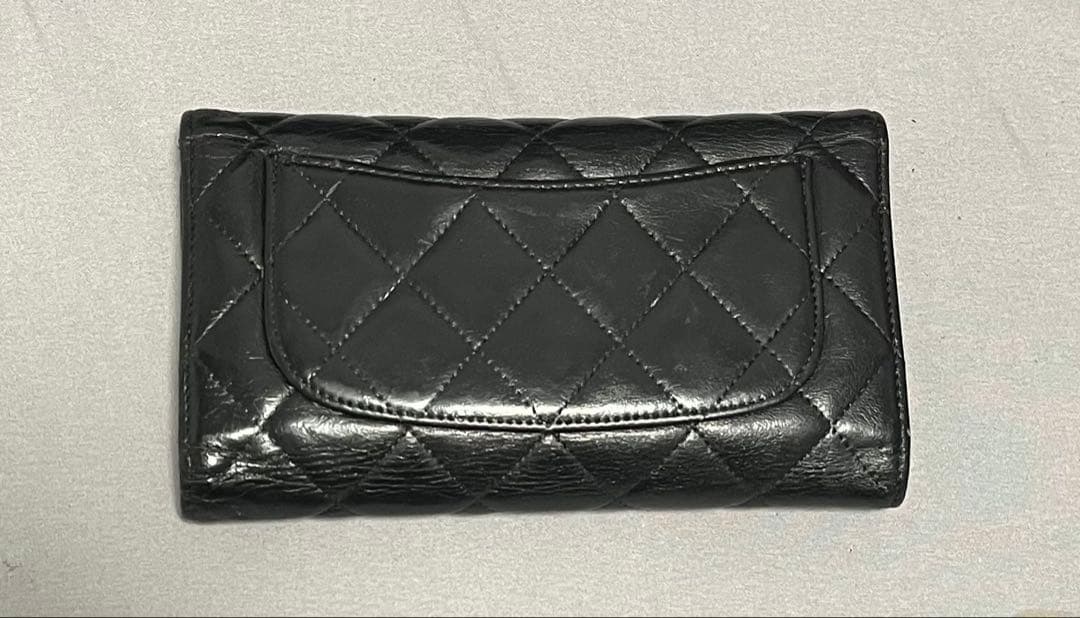CHANEL シャネル ココマーク ラムスキン　マトラッセ 財布