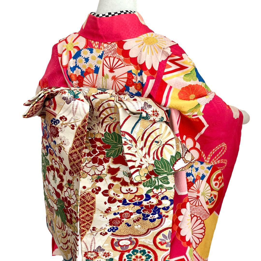 アンティーク 女の子 子供着物 七五三 アンティーク着物 NO44