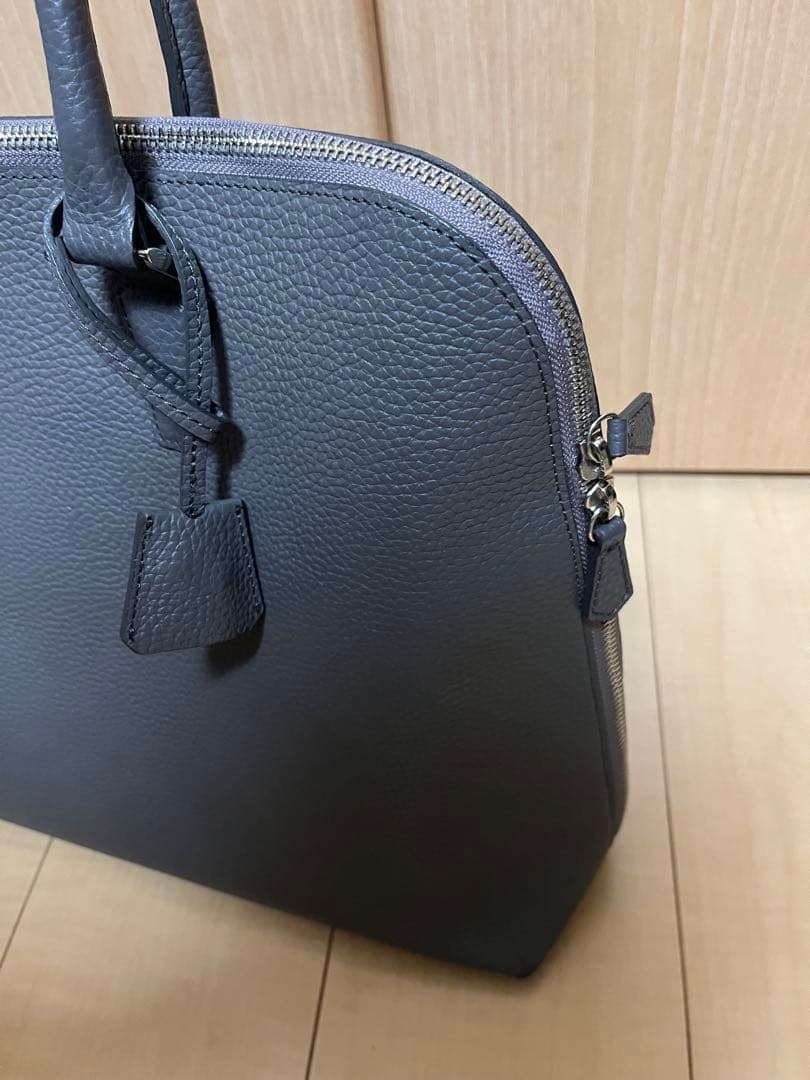 ユナイテッドアローズ ラウンドブリーフケース 牛革 グレー