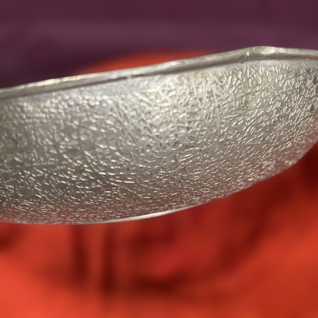 錫　花形水仙文様　菓子器