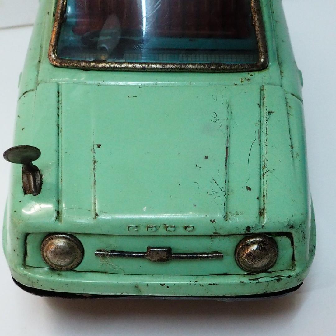 萬代屋【愛知機械工業コニー グッピー黄緑 フリクション】当時物ブリキ自動車 箱無