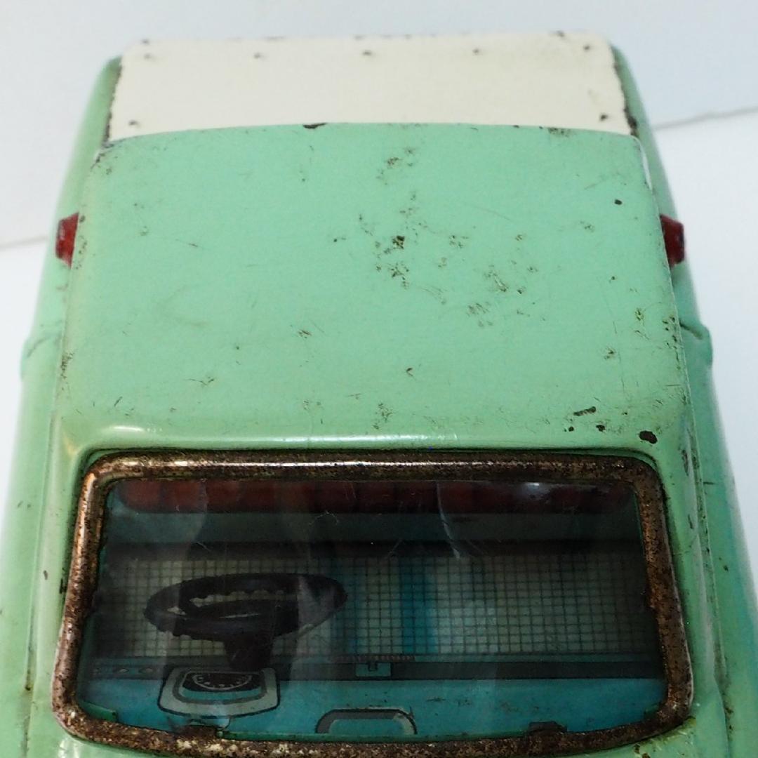 萬代屋【愛知機械工業コニー グッピー黄緑 フリクション】当時物ブリキ自動車 箱無