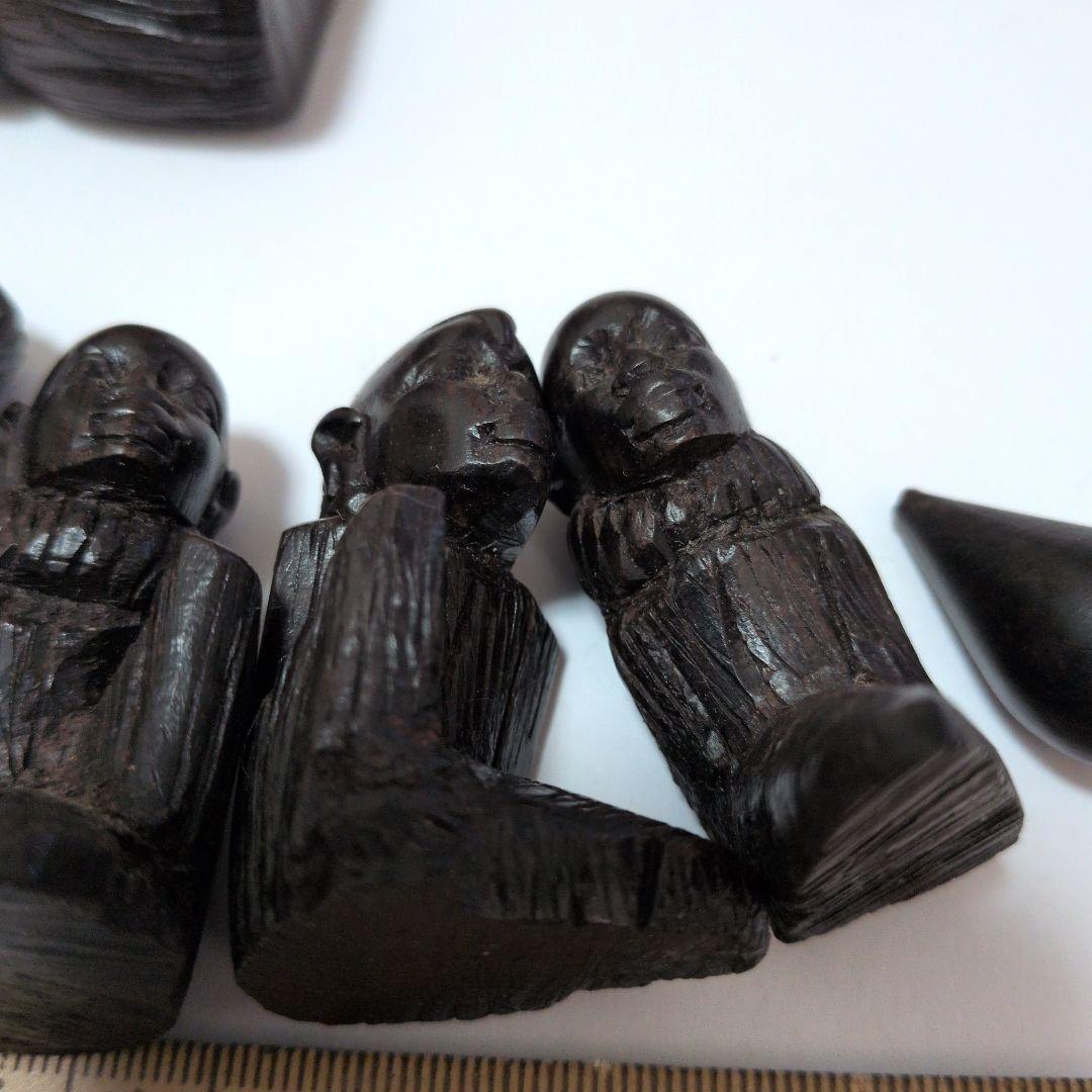 木製彫刻人形 6体セット　木製　置物　アンティーク