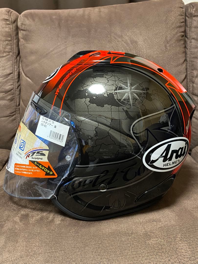 Arai VZ-Ram ヘルメット ブラック/レッド　ハラダツアー(黒/赤)