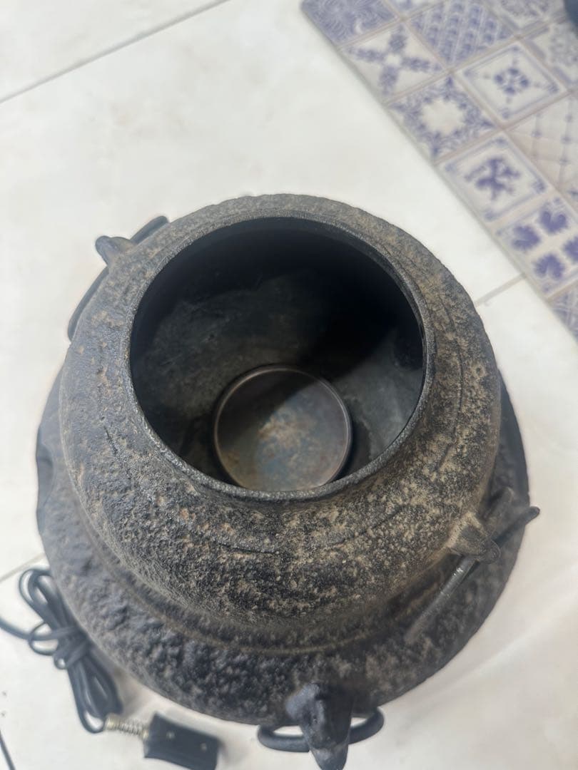 鋳鉄製電気茶釜 大