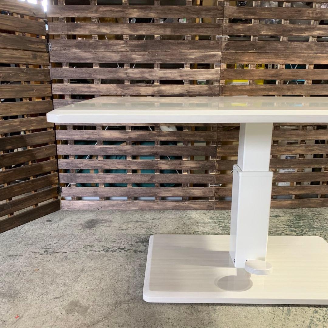 H910\" シギヤマ家具 NORDI 昇降式ダイニングテーブル ホワイト