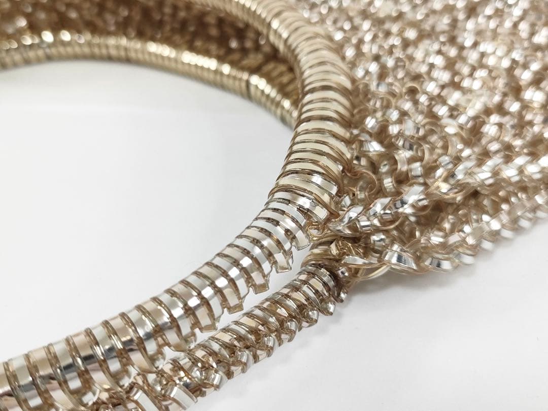 【極美品】アンテプリマ ワイヤーバッグ ハンドバッグ シャンパンゴールド