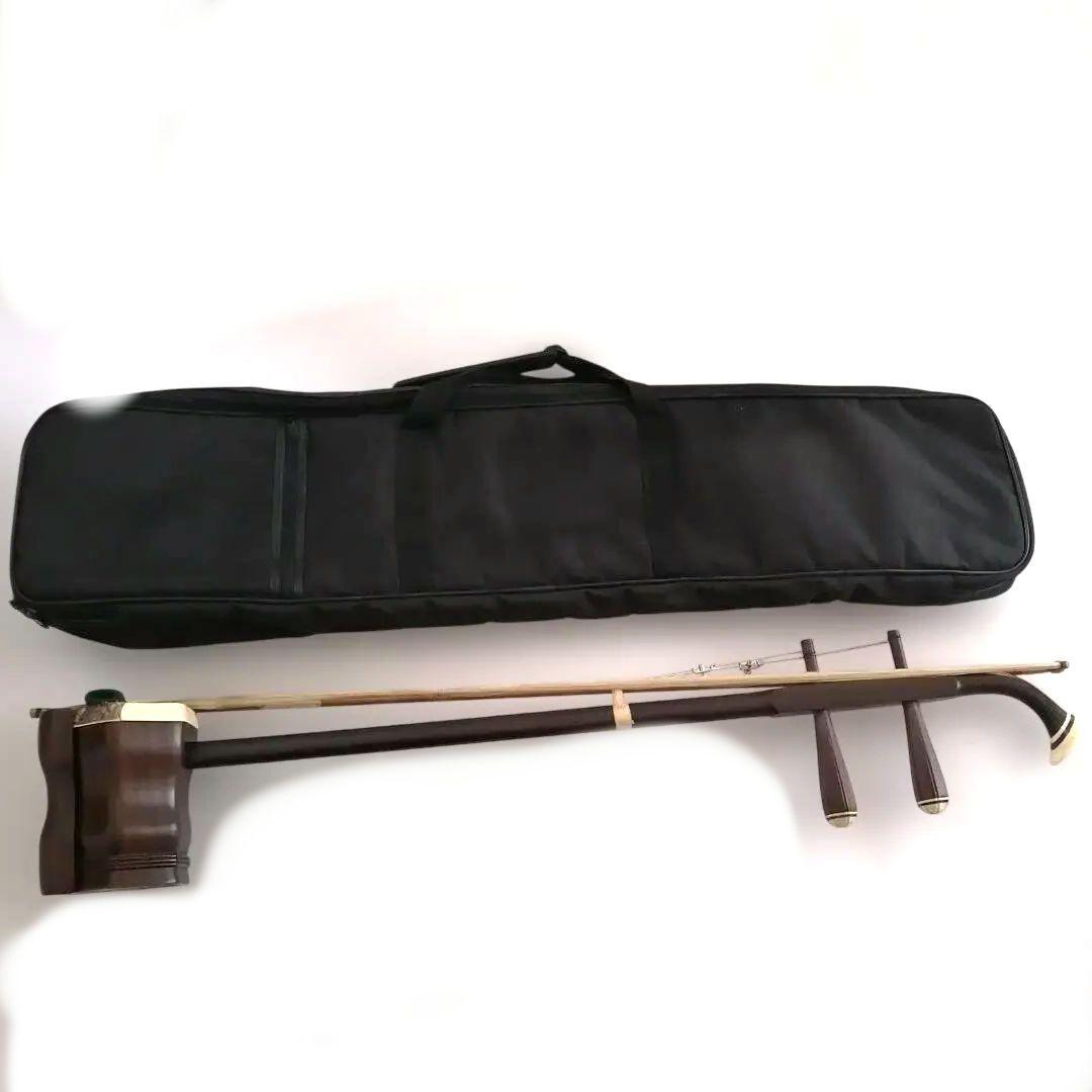 二胡　中国弦楽器　民族楽器　蛇革　ソフトケース付