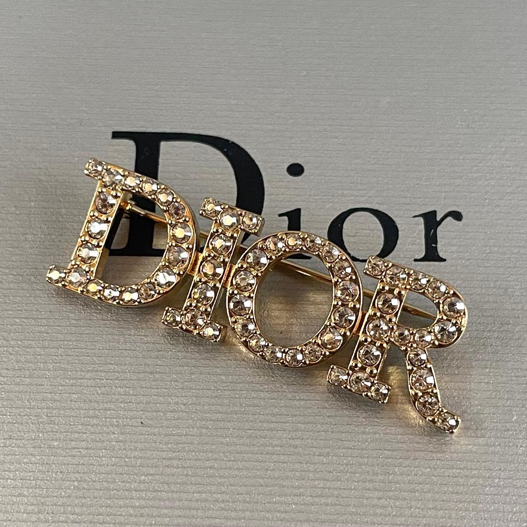 【TeTu 様】Dior ブローチ ラインストーン ゴールド金具