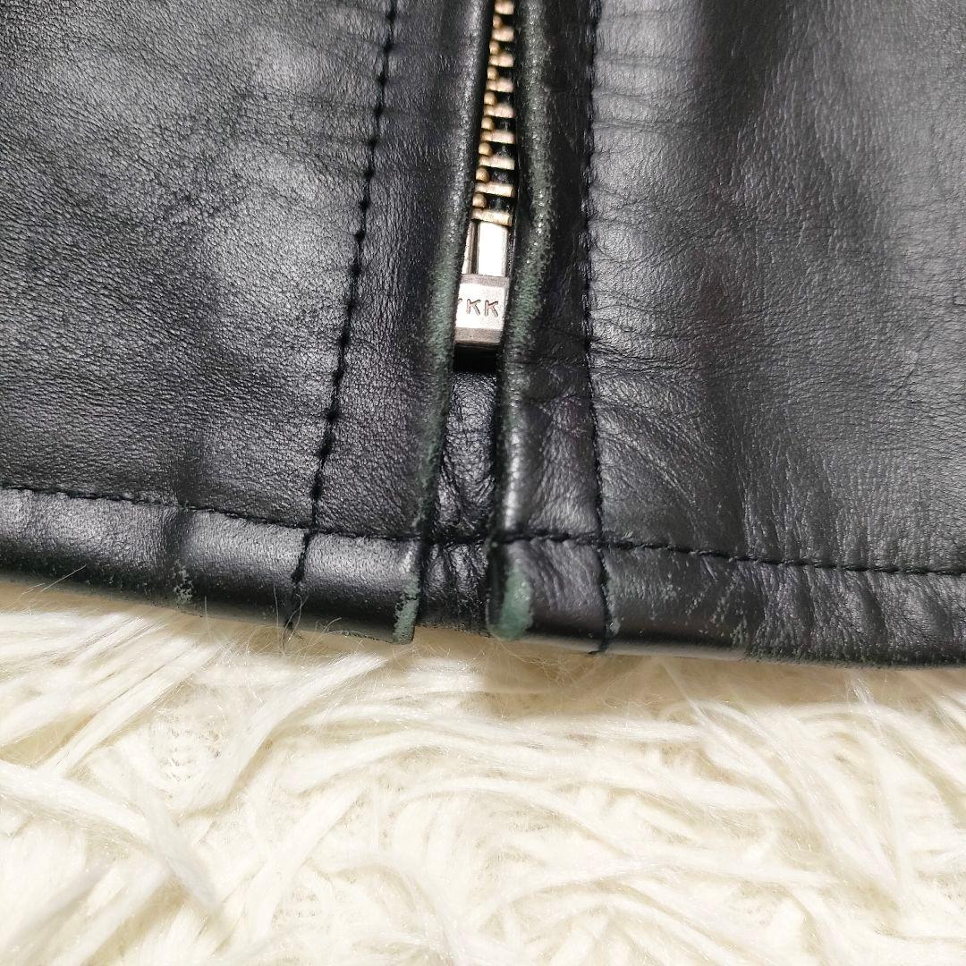 【希少サイズ5L】Haruf　シングルライダースジャケット　ライナー付き　馬革