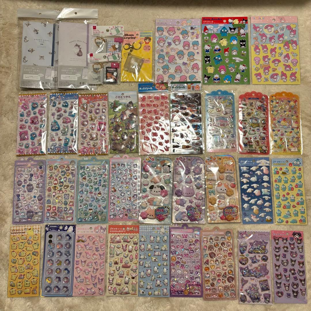 シール　まとめ売り　シール帳　ボンボンドロップシール　キティ　マイメロ　シナモン
