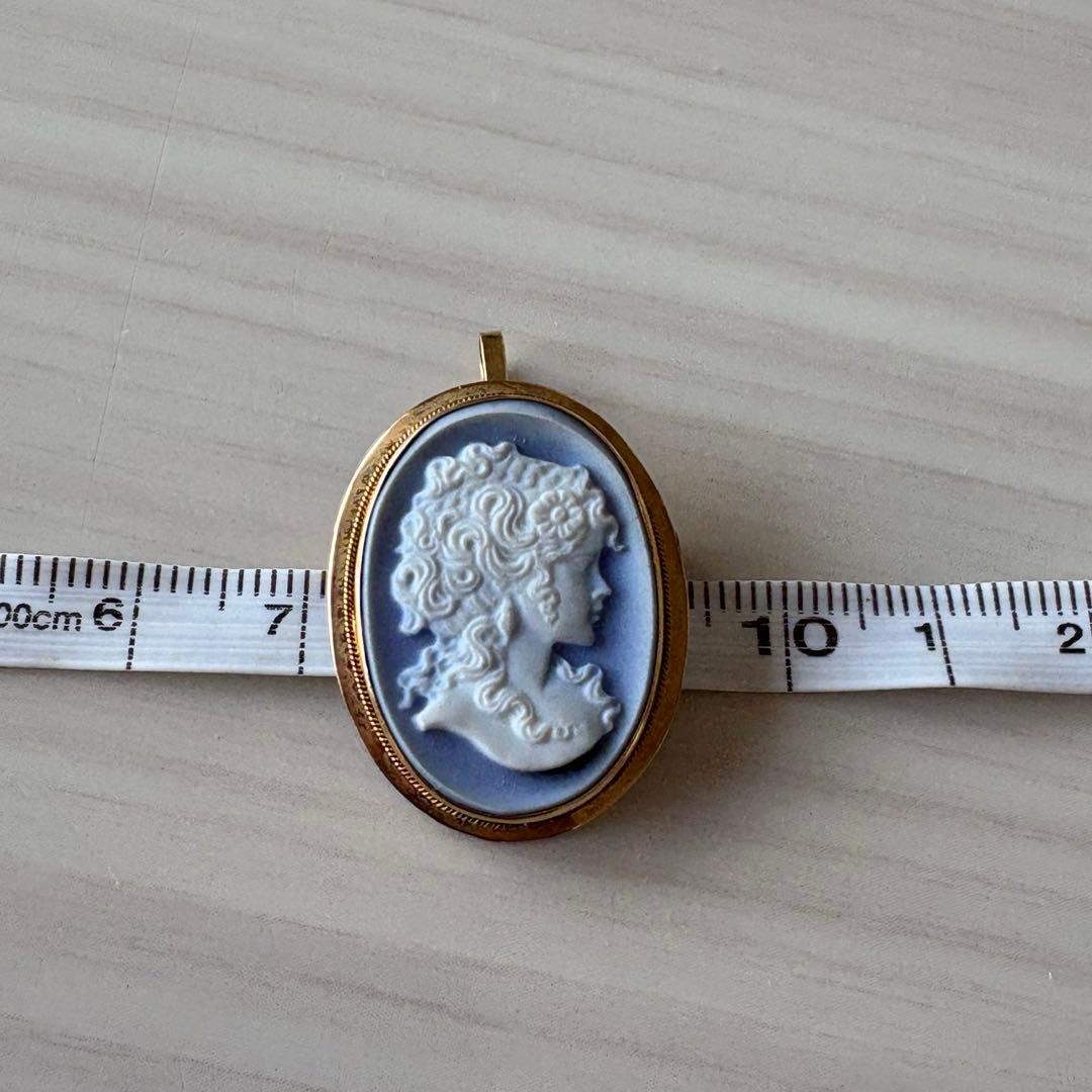 18金カメオブローチ