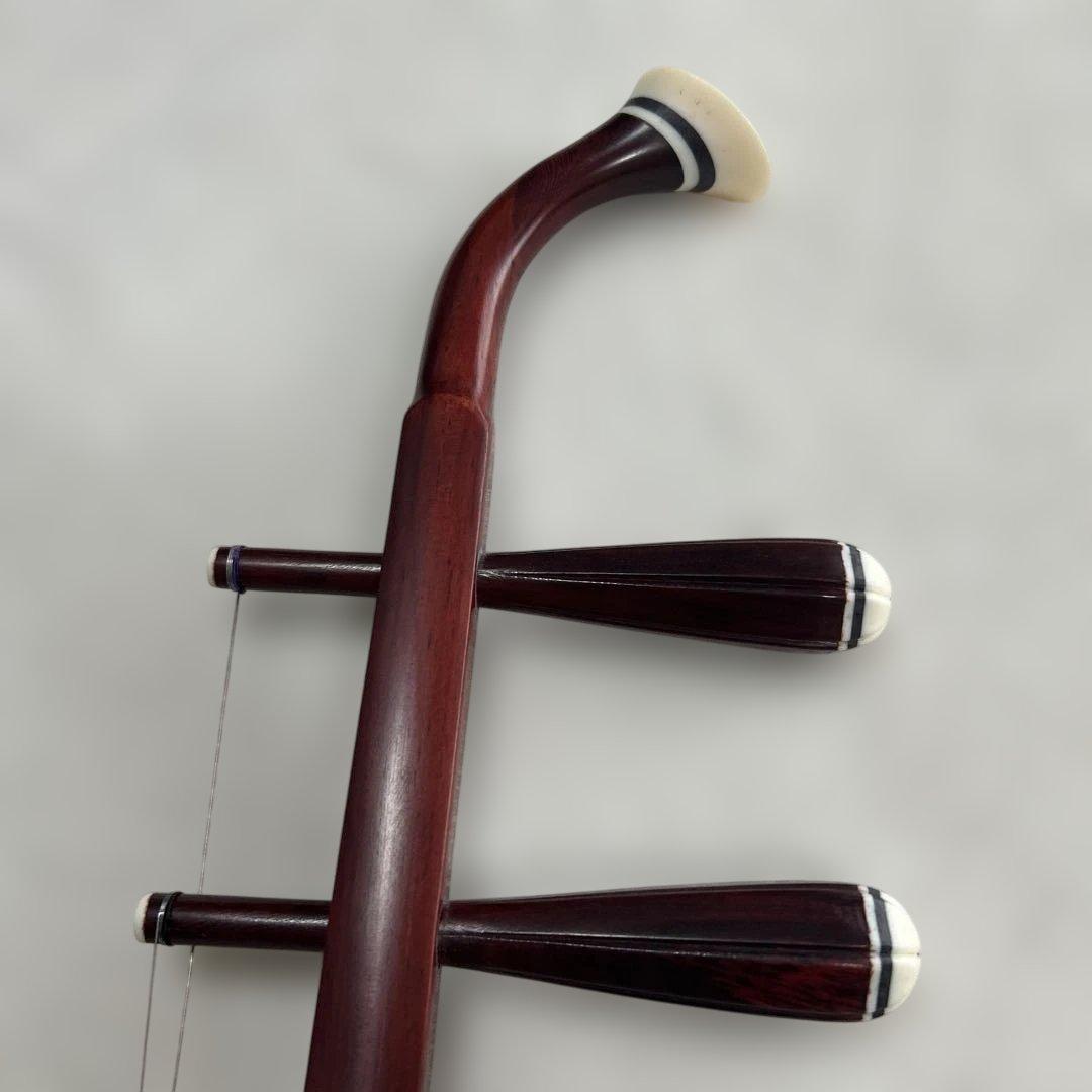 ホ*チ様 中国 弦楽器 二胡 ハードケース付 弓 他 付属品 セット