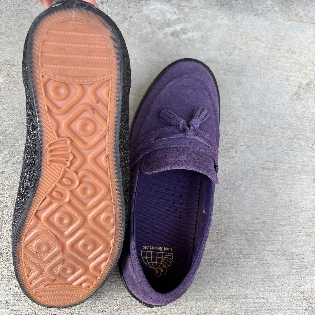 Last Resort AB 紫色 タッセル付きモカシン　27cm
