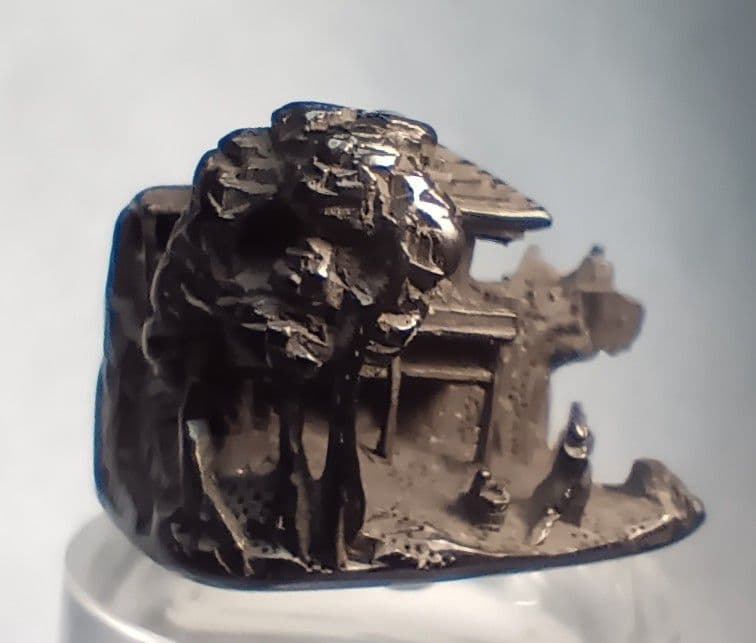 海松（黒珊瑚）彫 根付 「蓬莱山」神仙思想 銘有 破損無 超絶技巧名品