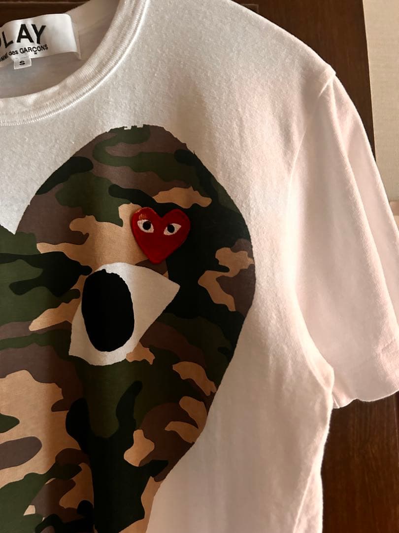 PLAY COMME des GARÇONS カモフラージュハートTシャツ S