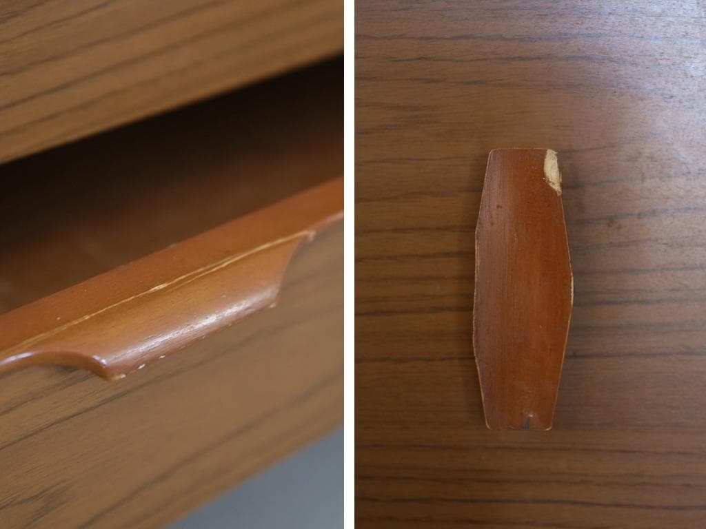 英国アンティーク木製サイドボード/キャビネット/チェスト/机テーブル89-324