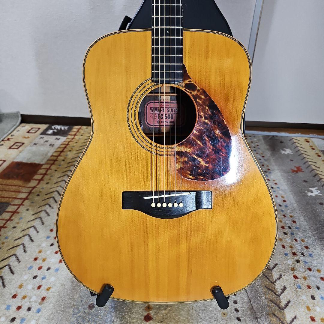 YAMHA.FG-500赤ラベルハカランダ純正ハードケース付き