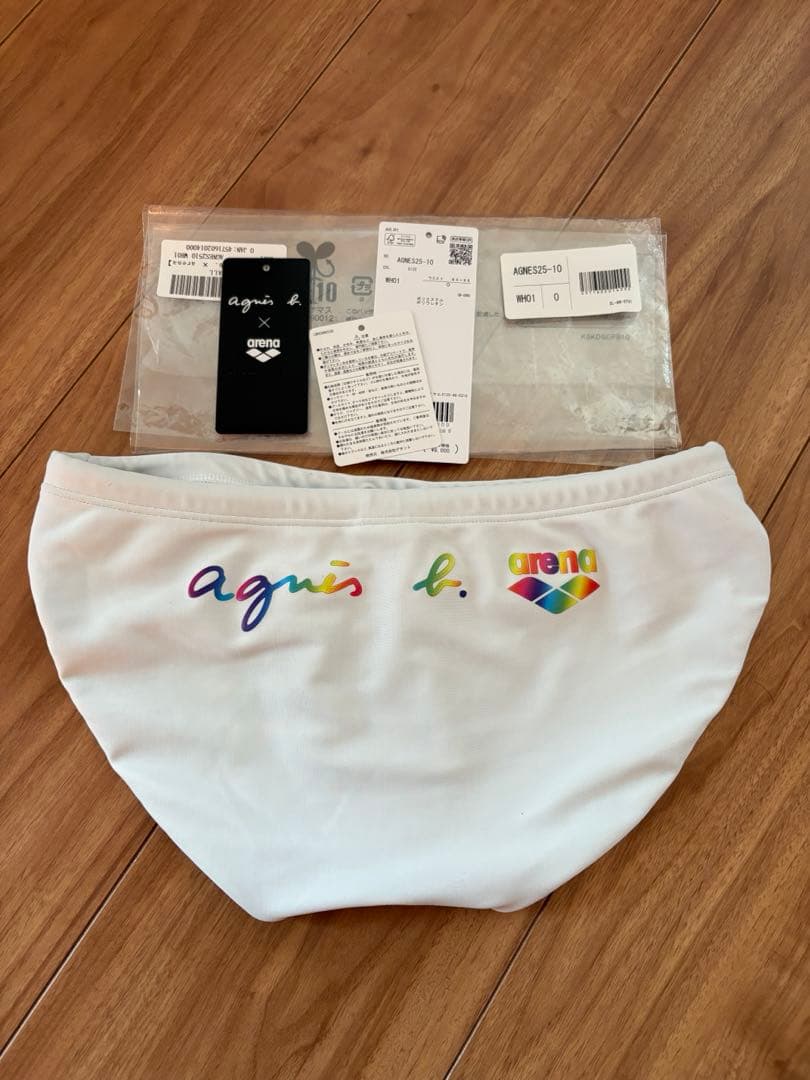 アリーナ　アニエスベー　競泳水着　AGNES25-10 ホワイト Oサイズ
