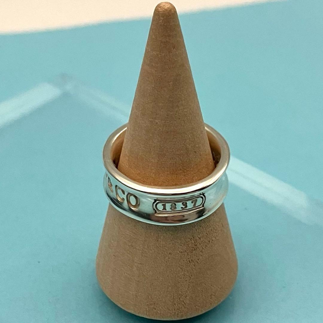 TIFFANY＆Co ナローリング 1837 約9.5号 SV925 少々歪み