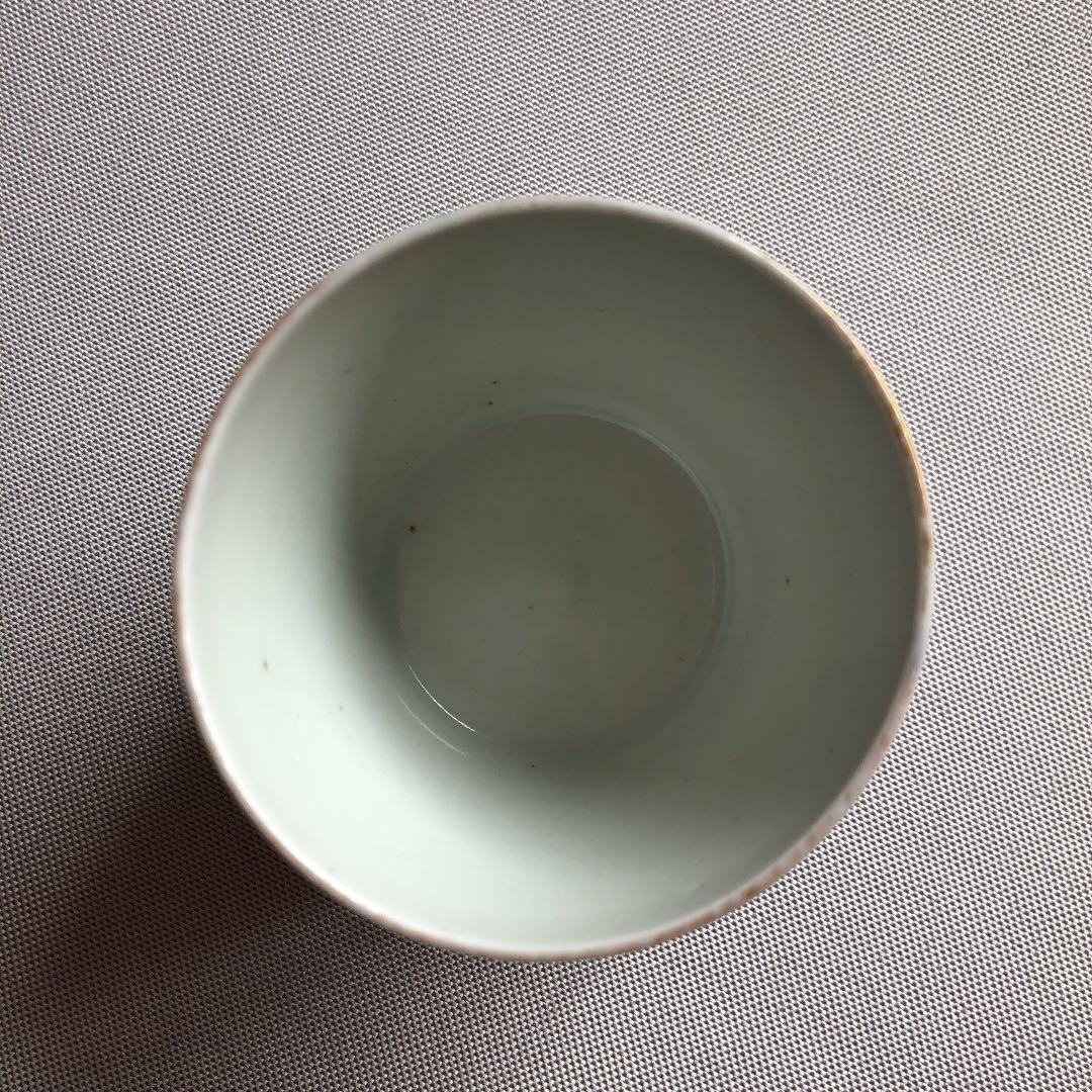 珍品　古伊万里色絵　海底貝文様　そば猪口