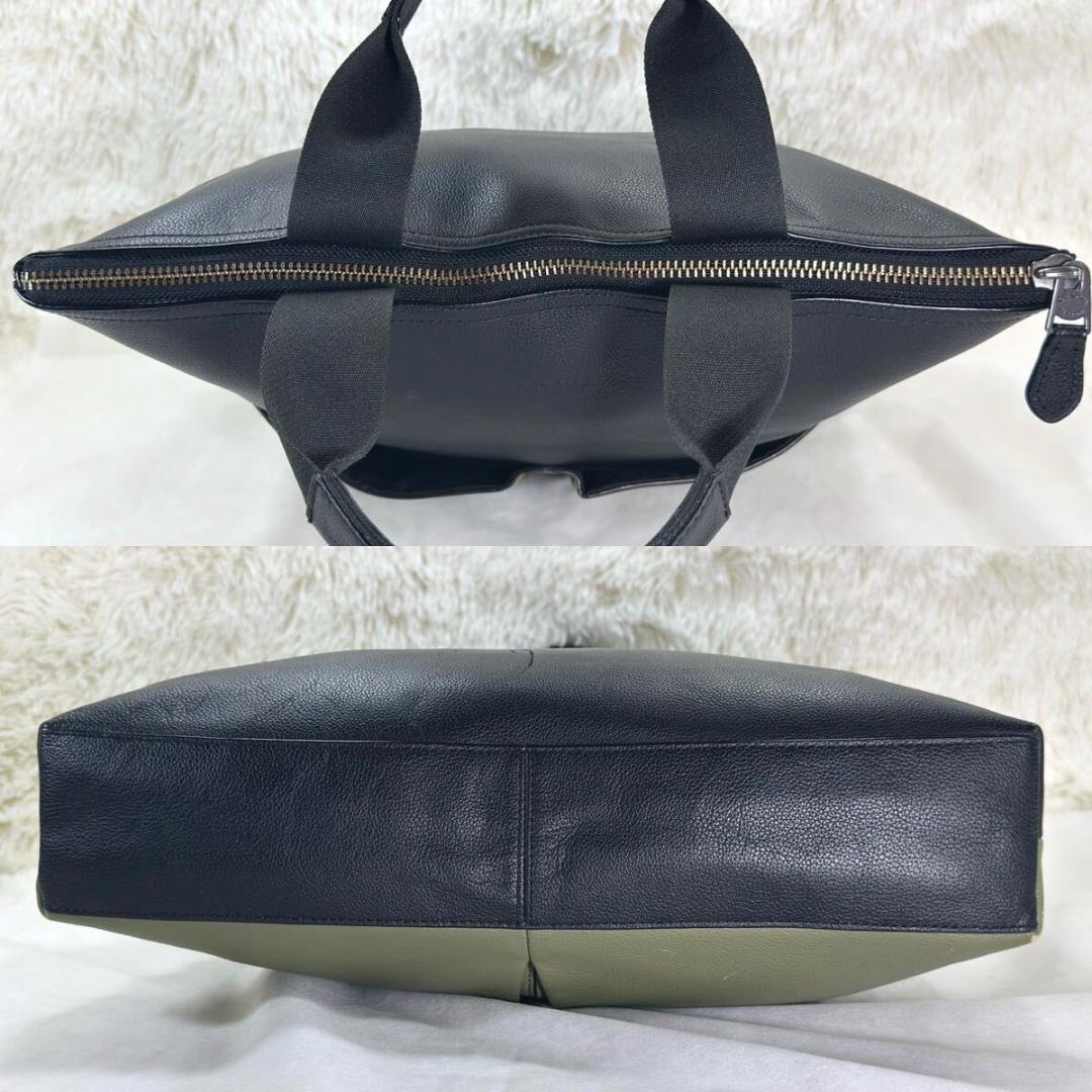 【極美品】コーチ フォールドオーバー ビジネスバック 2way レザー A4可