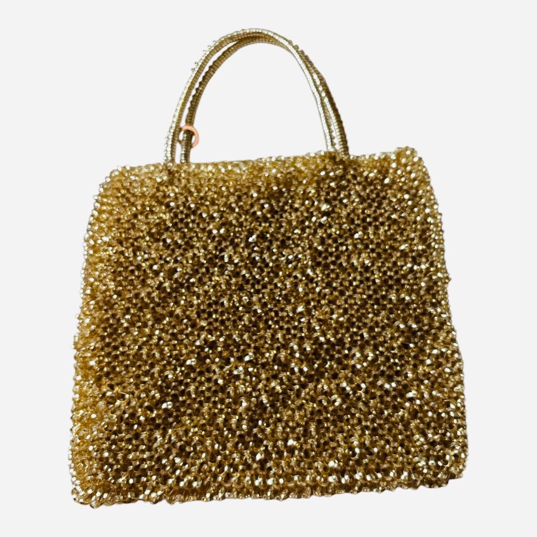 【美品】ANTEPRIMA ワイヤーバッグ　ゴールド