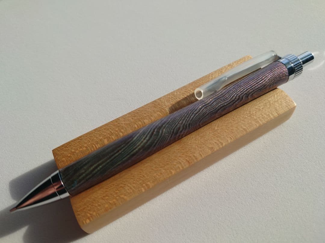 屋久杉　シャープペンシル　浮造り　新うるし　変わり漆　変わり杢　拭き漆