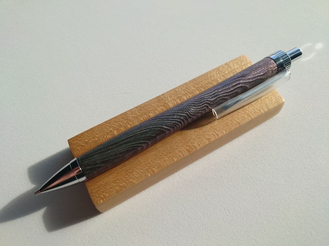 屋久杉　シャープペンシル　浮造り　新うるし　変わり漆　変わり杢　拭き漆
