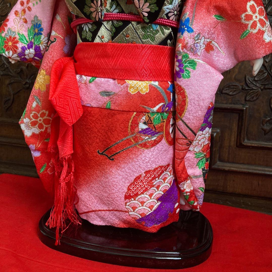 かわいい市松人形/公司作/作家物/日本製/高さ40cm/美品/紙製元箱/栞