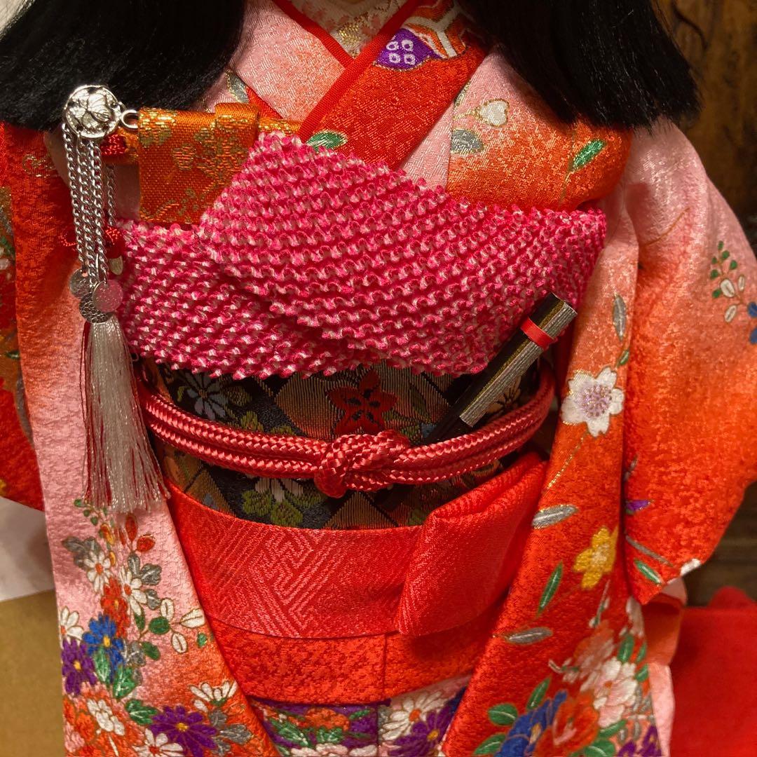 かわいい市松人形/公司作/作家物/日本製/高さ40cm/美品/紙製元箱/栞