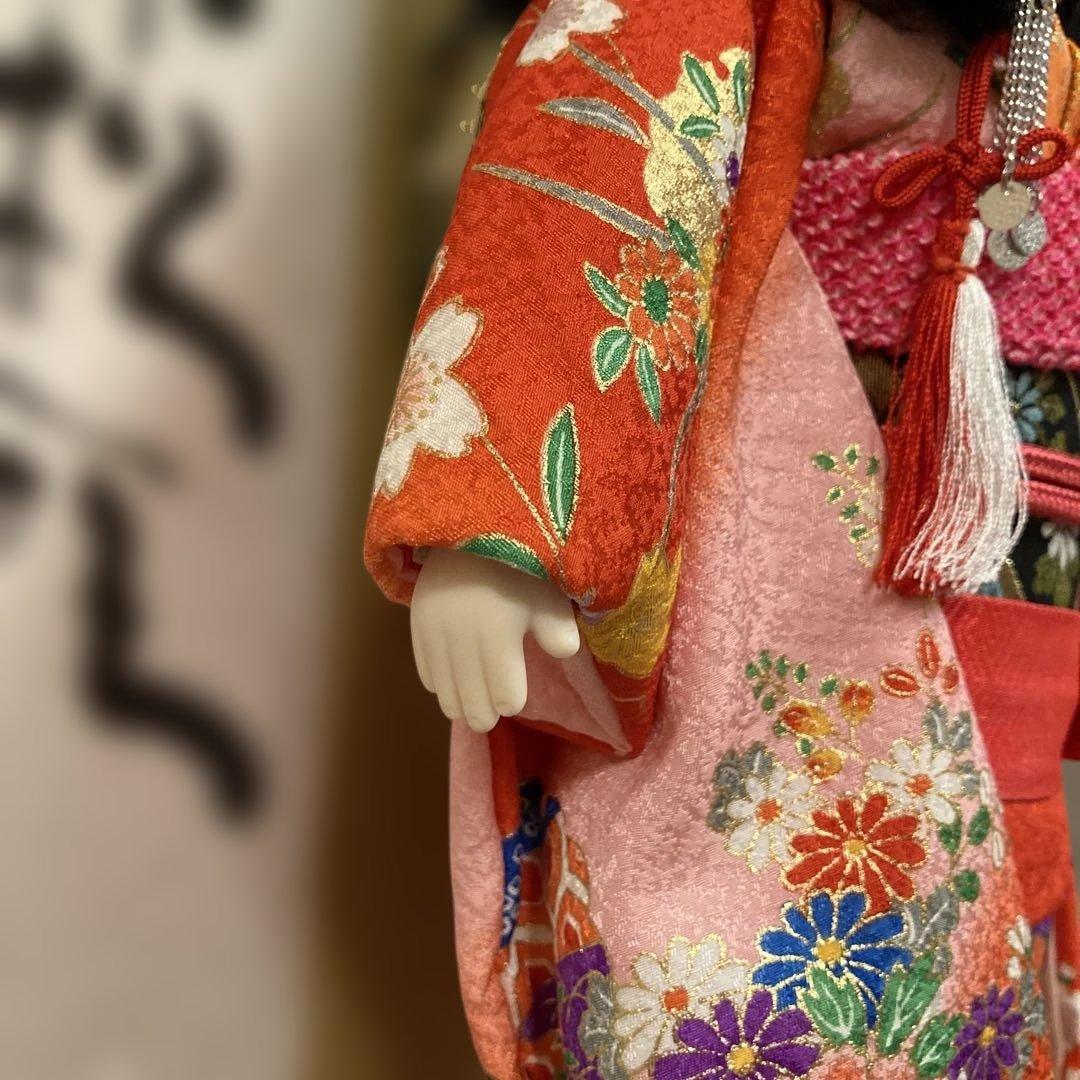 かわいい市松人形/公司作/作家物/日本製/高さ40cm/美品/紙製元箱/栞