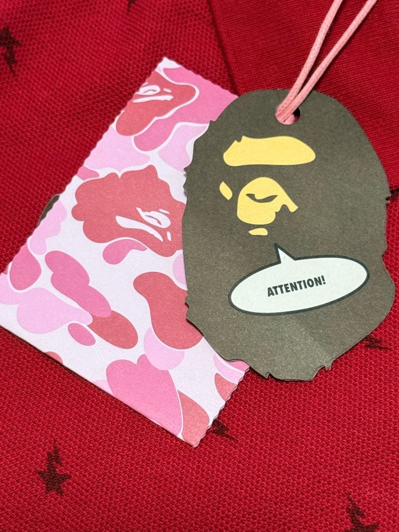 アベイシングエイプ ベイプスター ポロシャツ 赤 XXS 新品タグ付⭐︎BAPE