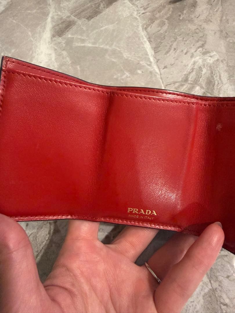 PRADA ハート柄 三つ折り財布 美品